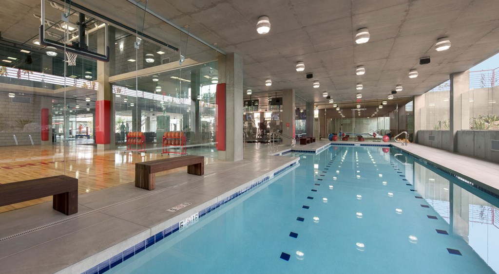 Swimming pool at Optima Sonoran Village, luxury apartments in Old Town Scottsdale, AZ